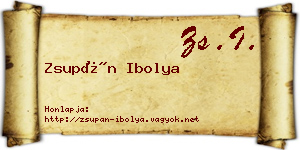 Zsupán Ibolya névjegykártya